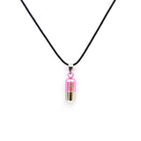 Cremation Necklace - Colored Cylinder Love Cremation Urn Necklace