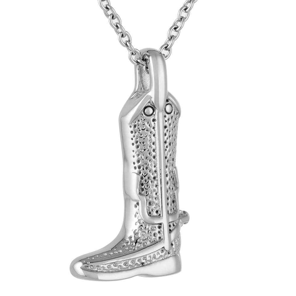 Cremation Necklace - Cowboy Boot Cremation Urn Necklace