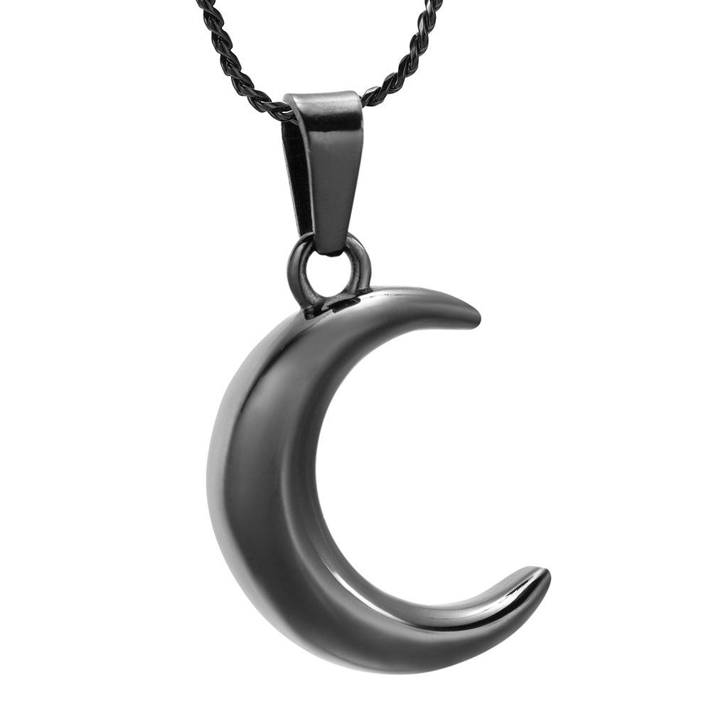 HZMAN Mens Women Gothic Retro Moon Crescent Skull Stainless Steel Pendant  Necklace 22+2 Inch Chain (Gold) | Amazon.com