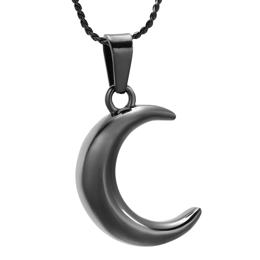 Cremation Necklace - Crescent Moon Cremation Urn Necklace