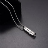 Cremation Necklace - Cross Cylinder Cremation Urn Necklace