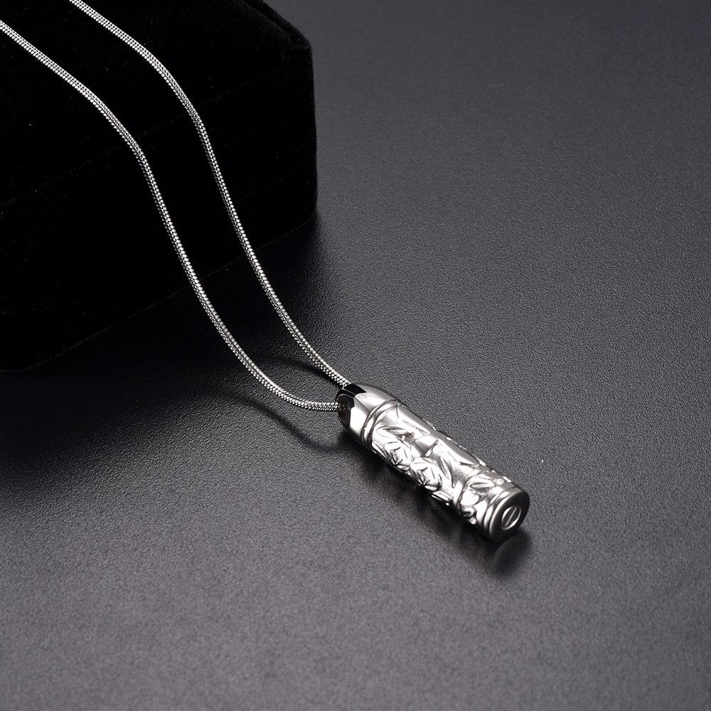 Cremation Necklace - Cross Cylinder Cremation Urn Necklace