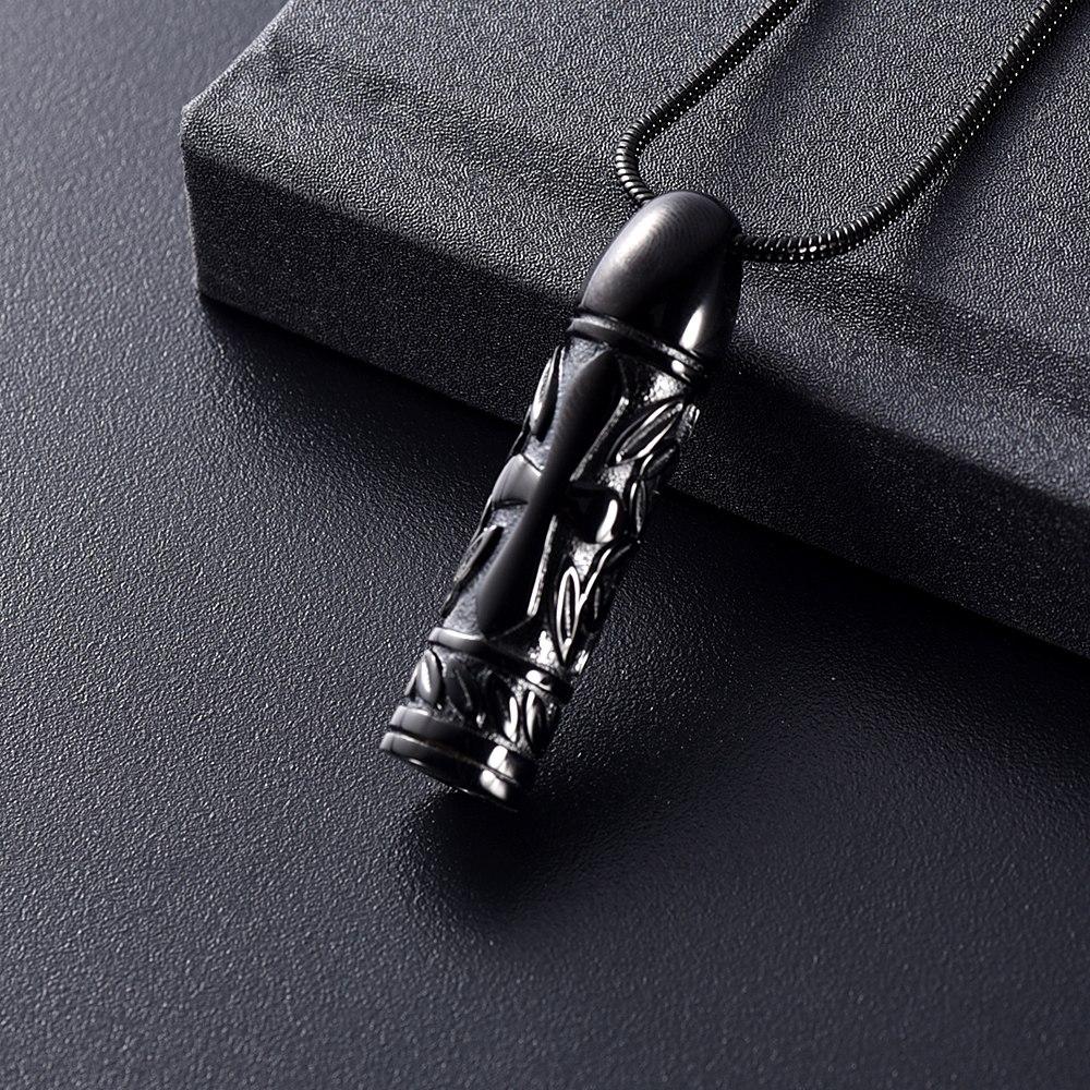 Cremation Necklace - Cross Cylinder Cremation Urn Necklace