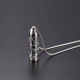 Cremation Necklace - Cross Cylinder Cremation Urn Necklace