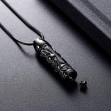 Cremation Necklace - Cross Cylinder Cremation Urn Necklace
