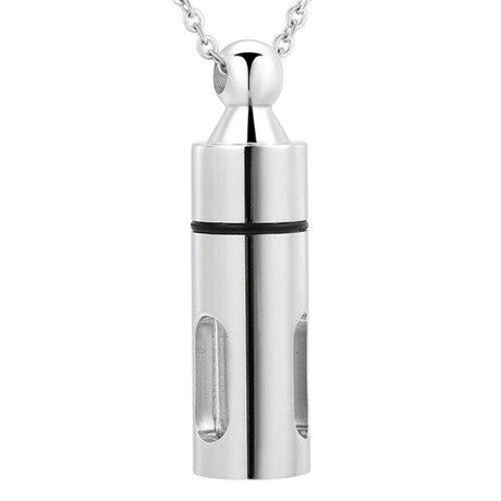 Cylinder Jewelry With Glass Vial Ash Necklace Cherished Emblems