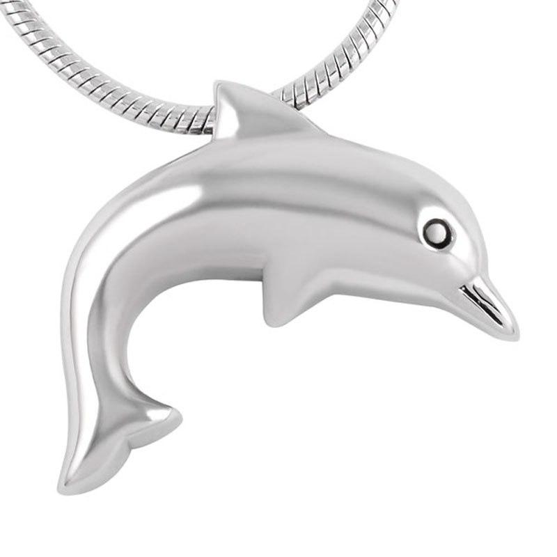 Cremation Necklace - Dolphin Shaped Cremation Urn Necklace