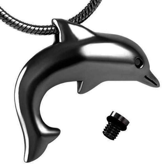 Cremation Necklace - Dolphin Shaped Cremation Urn Necklace