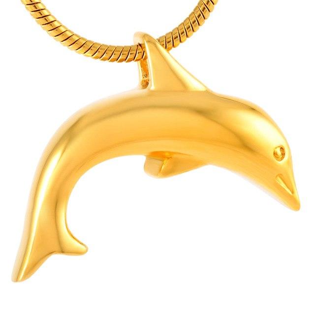Cremation Necklace - Dolphin Shaped Cremation Urn Necklace
