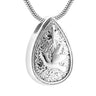 Cremation Necklace - Dove Peace Teardrop Cremation Urn Necklace
