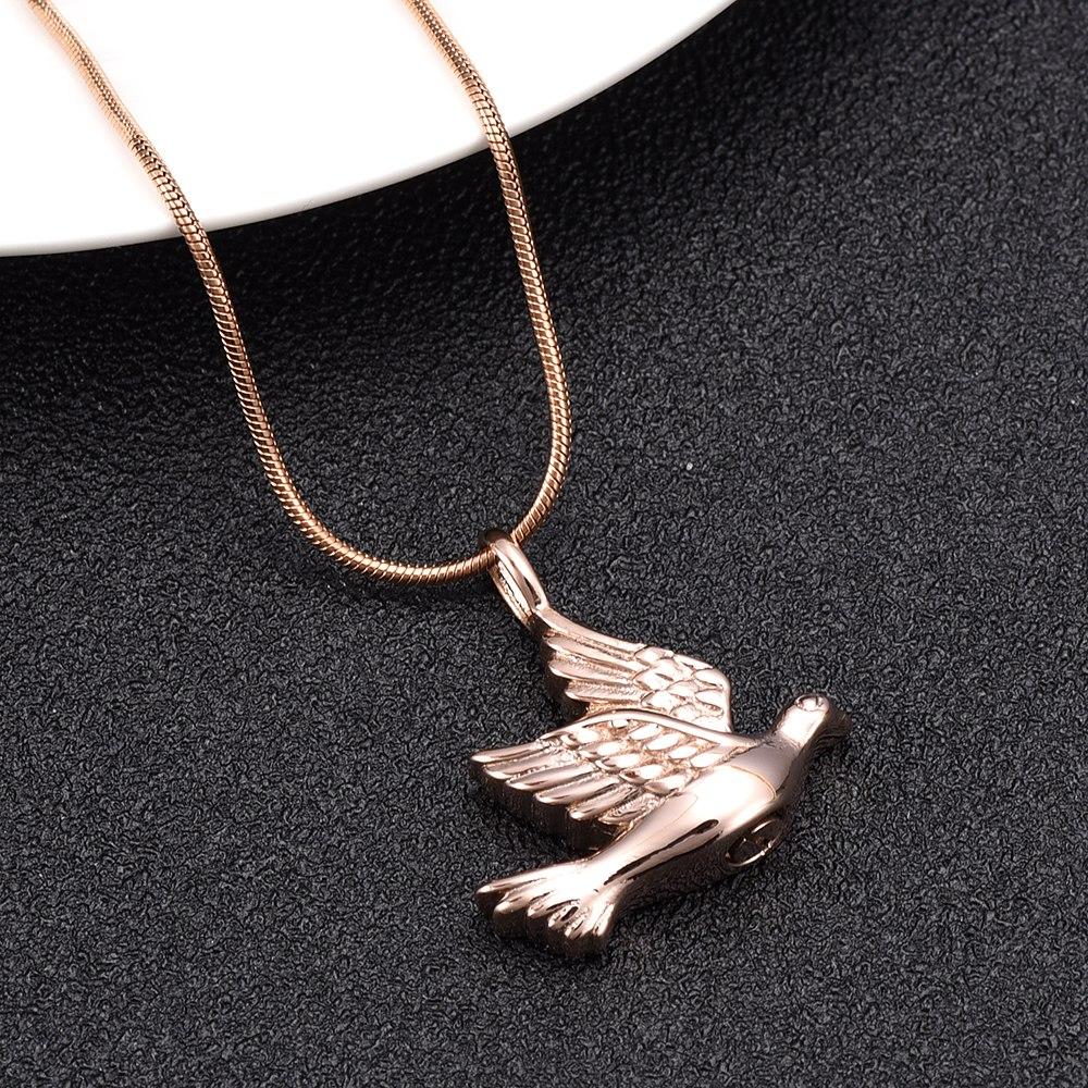 Cremation Necklace - Dove Shaped Cremation Urn Necklace
