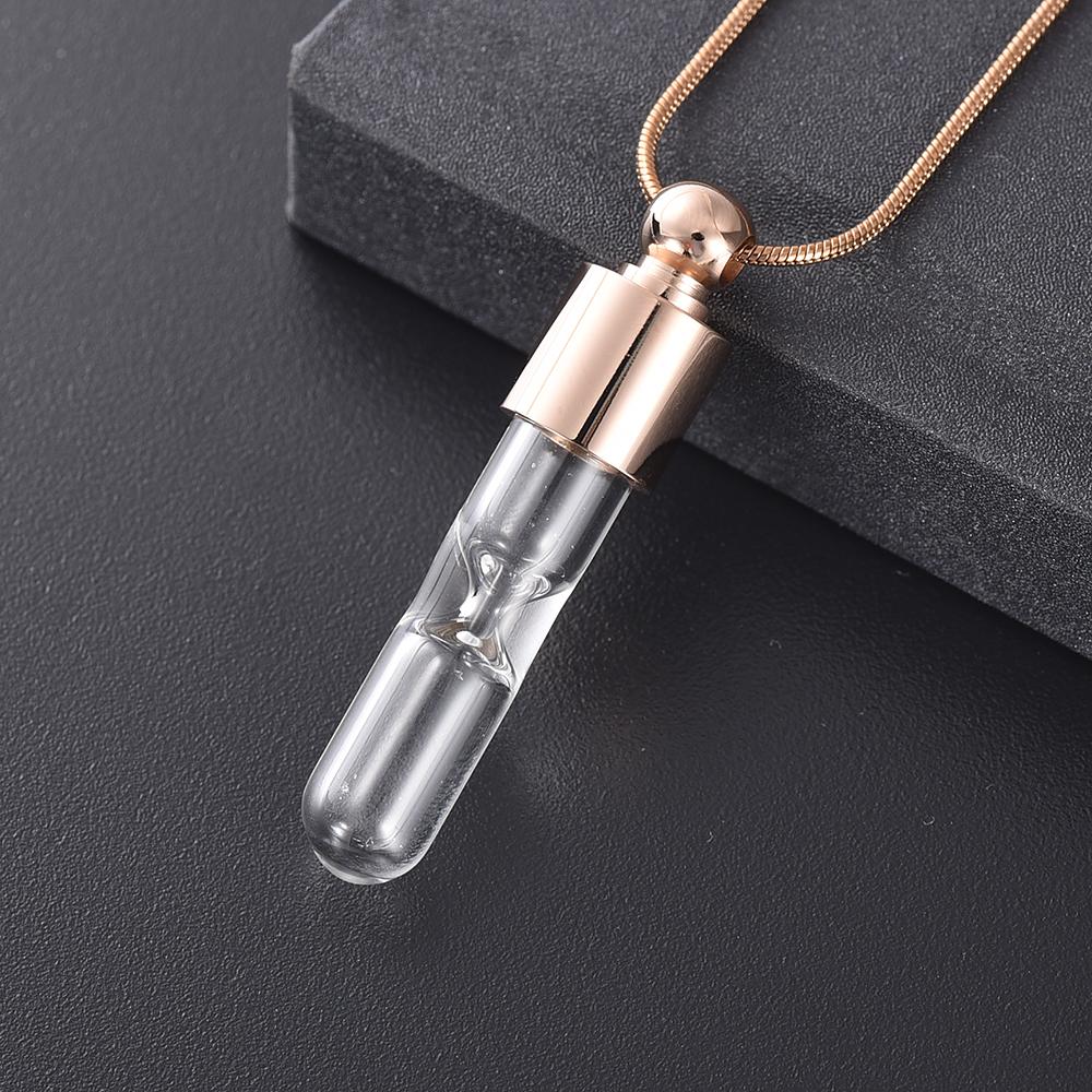 Eternal Hourglass Glass Cremation Ash Necklace Cherished Emblems