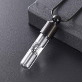 Cremation Necklace - Eternal Hourglass Glass Cremation Urn Necklace