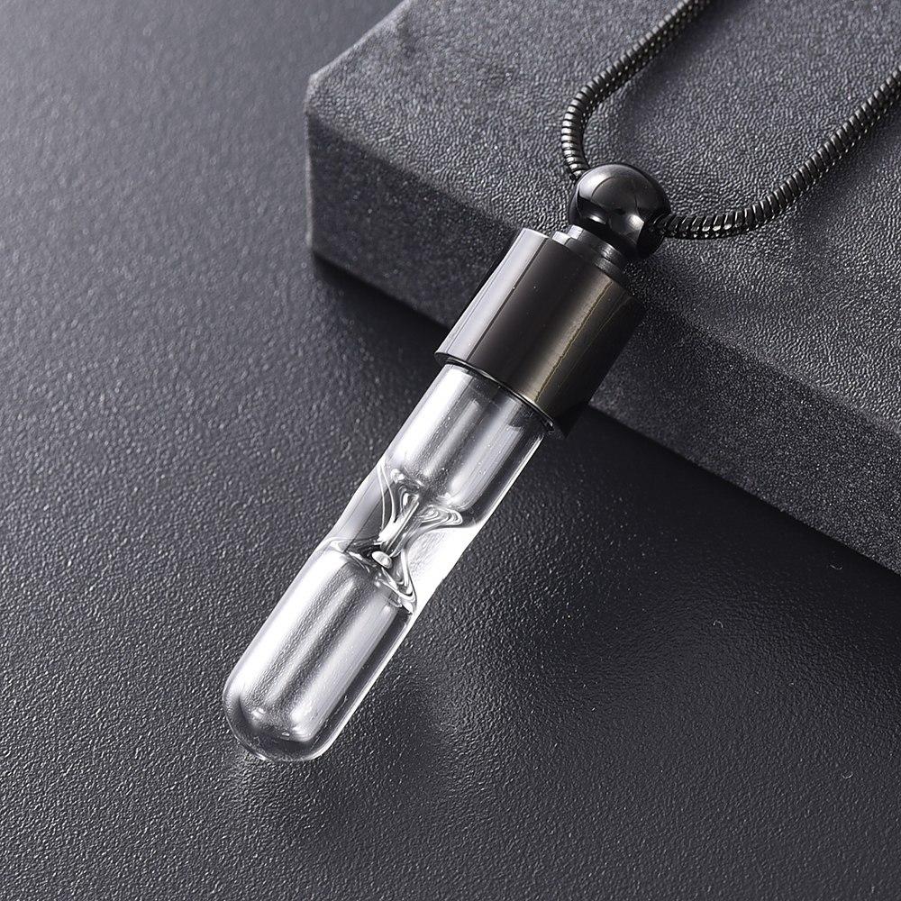 Cremation Necklace - Eternal Hourglass Glass Cremation Urn Necklace