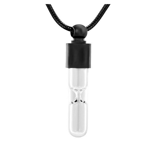 Cremation Necklace - Eternal Hourglass Glass Cremation Urn Necklace