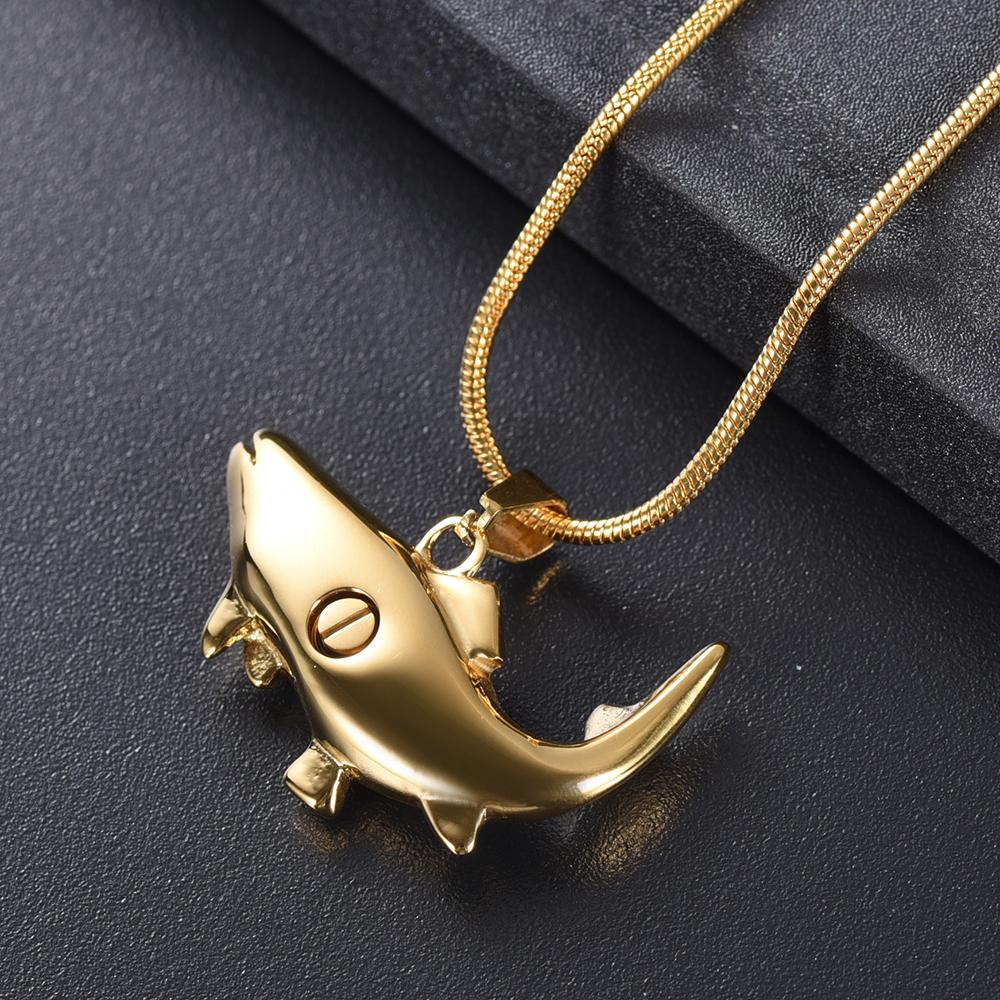 Cremation Necklace - Fish Shaped Cremation Urn Necklace