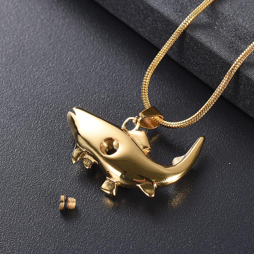 Cremation Necklace - Fish Shaped Cremation Urn Necklace