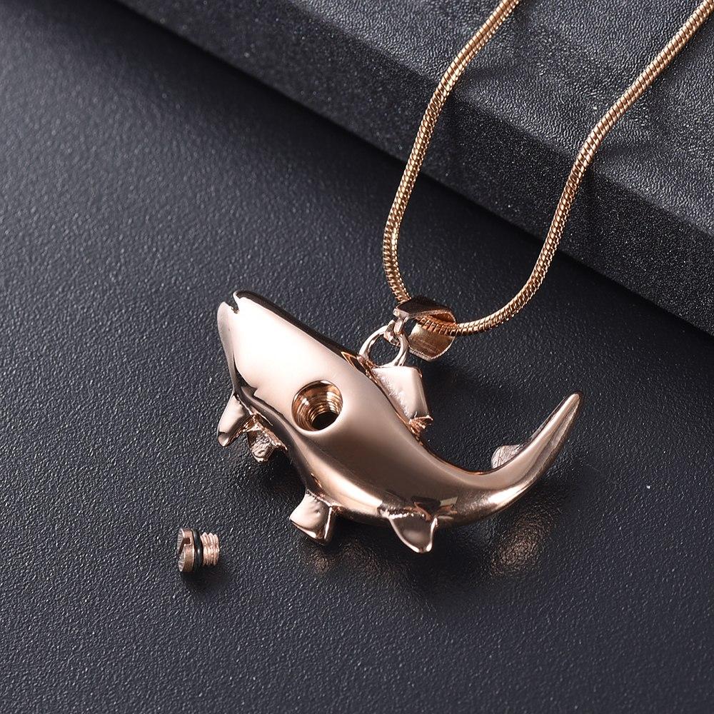 Cremation Necklace - Fish Shaped Cremation Urn Necklace