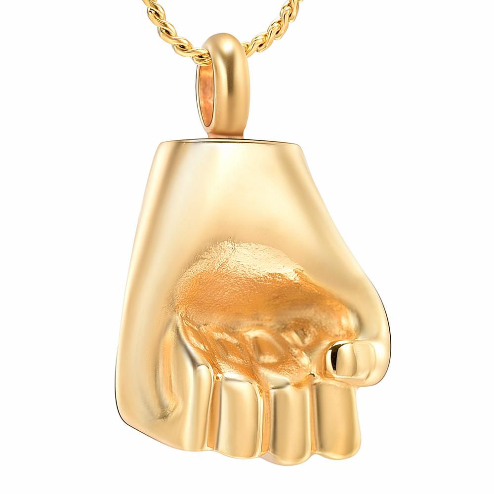 Cremation Necklace - Fist Shaped Cremation Urn Necklace
