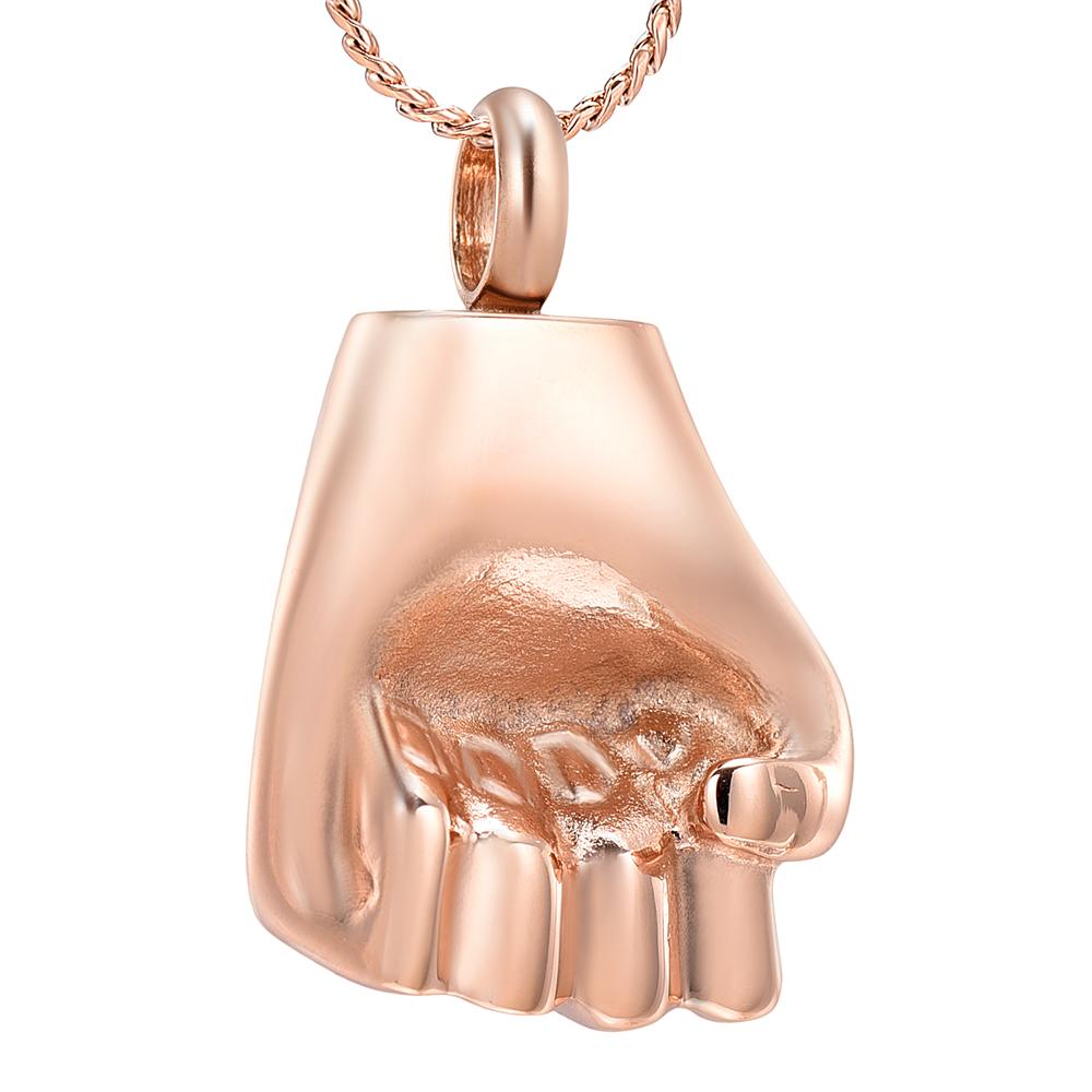 Cremation Necklace - Fist Shaped Cremation Urn Necklace