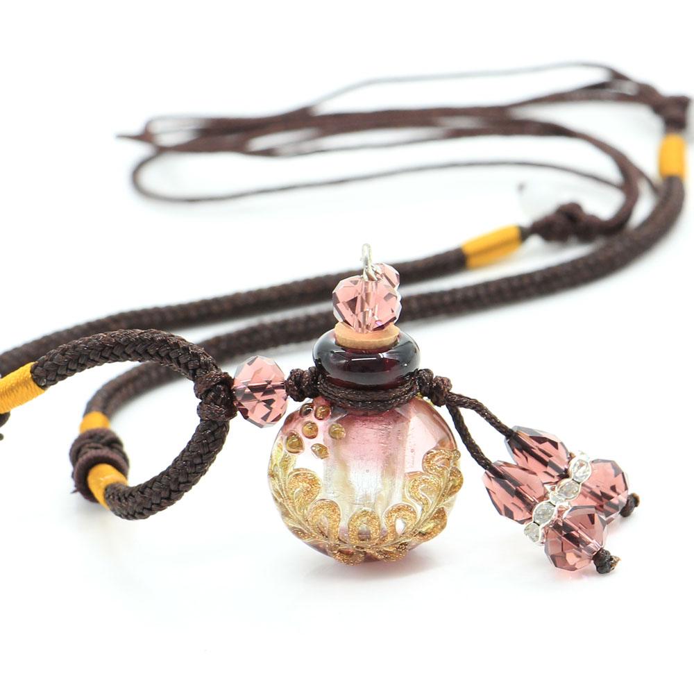 Cremation Necklace - Glass Flask Shaped Cremation Urn Necklace