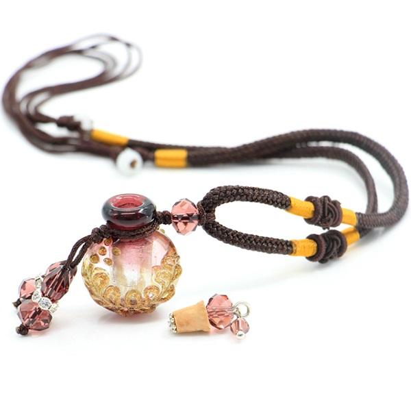 Cremation Necklace - Glass Flask Shaped Cremation Urn Necklace