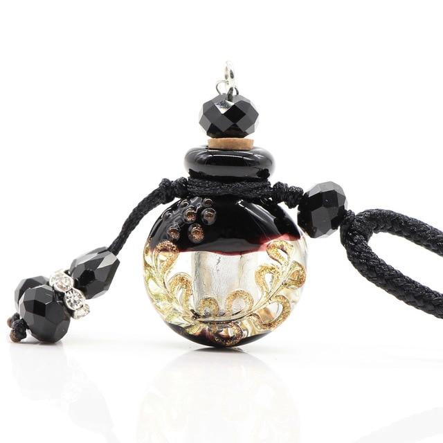 Cremation Necklace - Glass Flask Shaped Cremation Urn Necklace