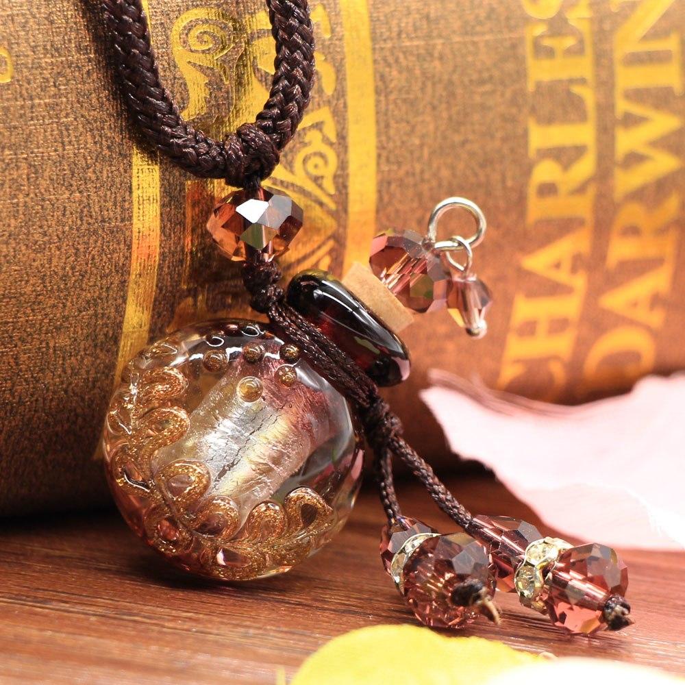 Cremation Necklace - Glass Flask Shaped Cremation Urn Necklace