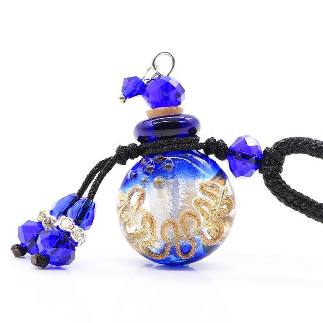 Cremation Necklace - Glass Flask Shaped Cremation Urn Necklace