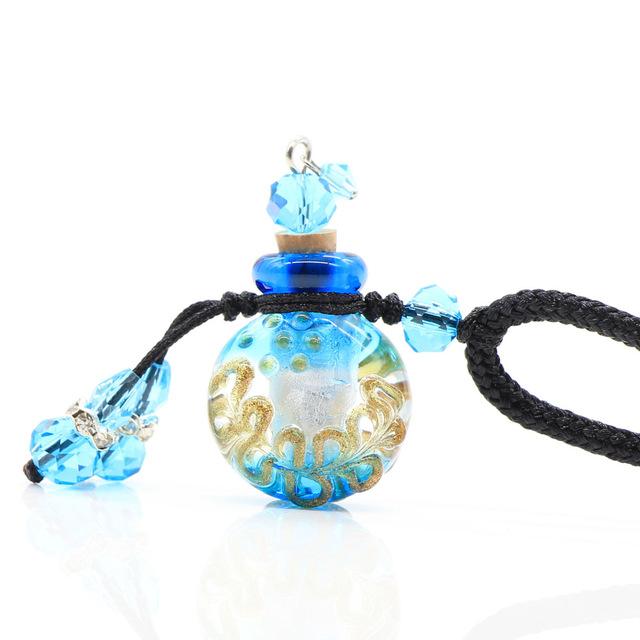 Women's Clear Heart Vial Perfume Bottle Necklaces