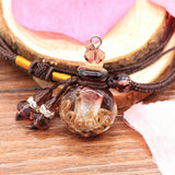 Cremation Necklace - Glass Flask Shaped Cremation Urn Necklace