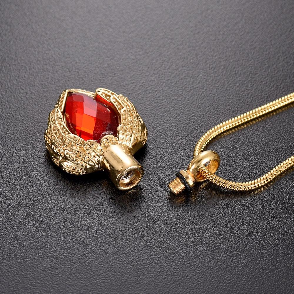 Sterling Urn Pendant/Pin with Red Gems