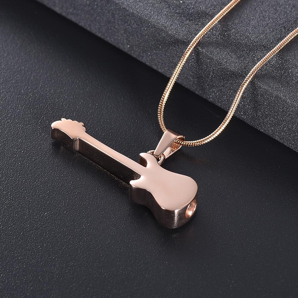 Cremation Necklace - Guitar Cremation Urn Necklace