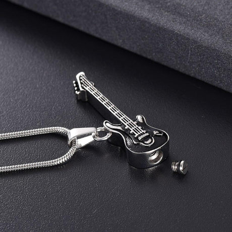 Stainless Steel Guitar Cremation Pendants Ashes Holder Memorial Urn Necklace  + Box+Chain+Fill Kits : Amazon.in: Jewellery