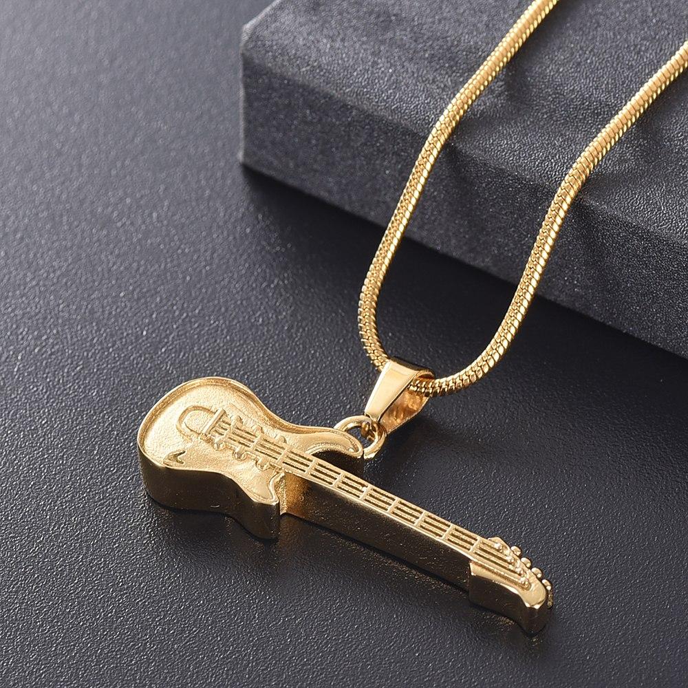 Cremation Necklace - Guitar Cremation Urn Necklace