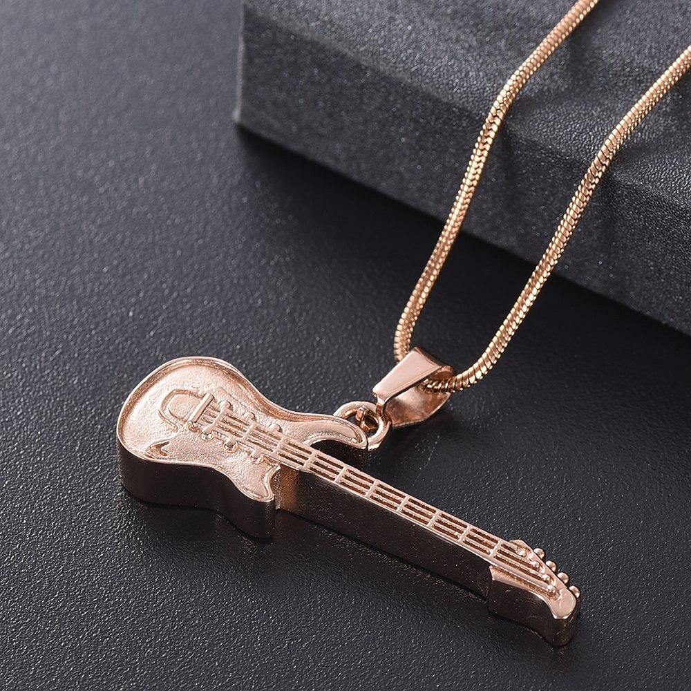 Cremation Necklace - Guitar Cremation Urn Necklace