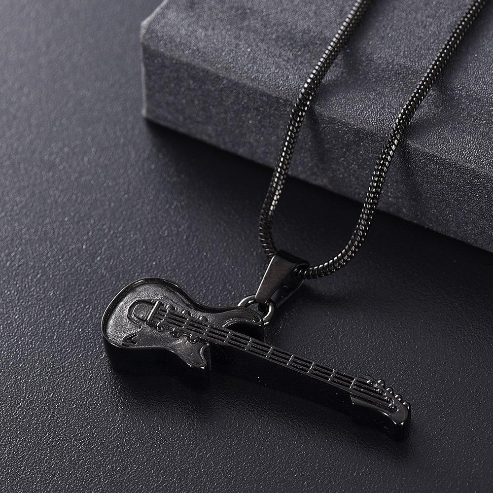 Cremation Necklace - Guitar Cremation Urn Necklace