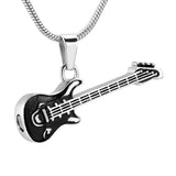 Cremation Necklace - Guitar Cremation Urn Necklace