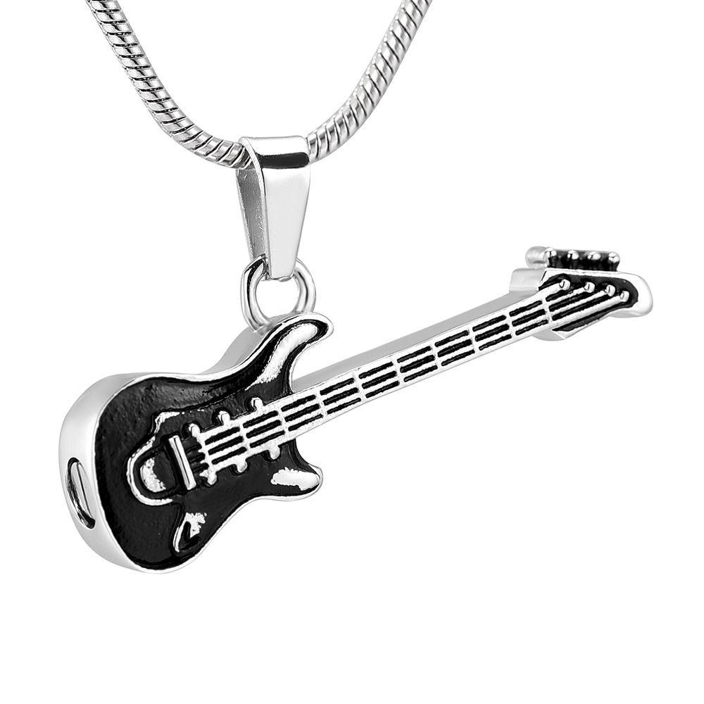 Cremation Necklace - Guitar Cremation Urn Necklace