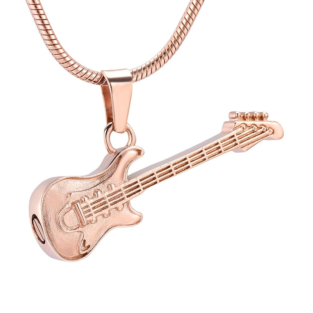 Cremation Necklace - Guitar Cremation Urn Necklace