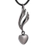 Cremation Necklace - Heart & Angel Wing Cremation Urn Necklace