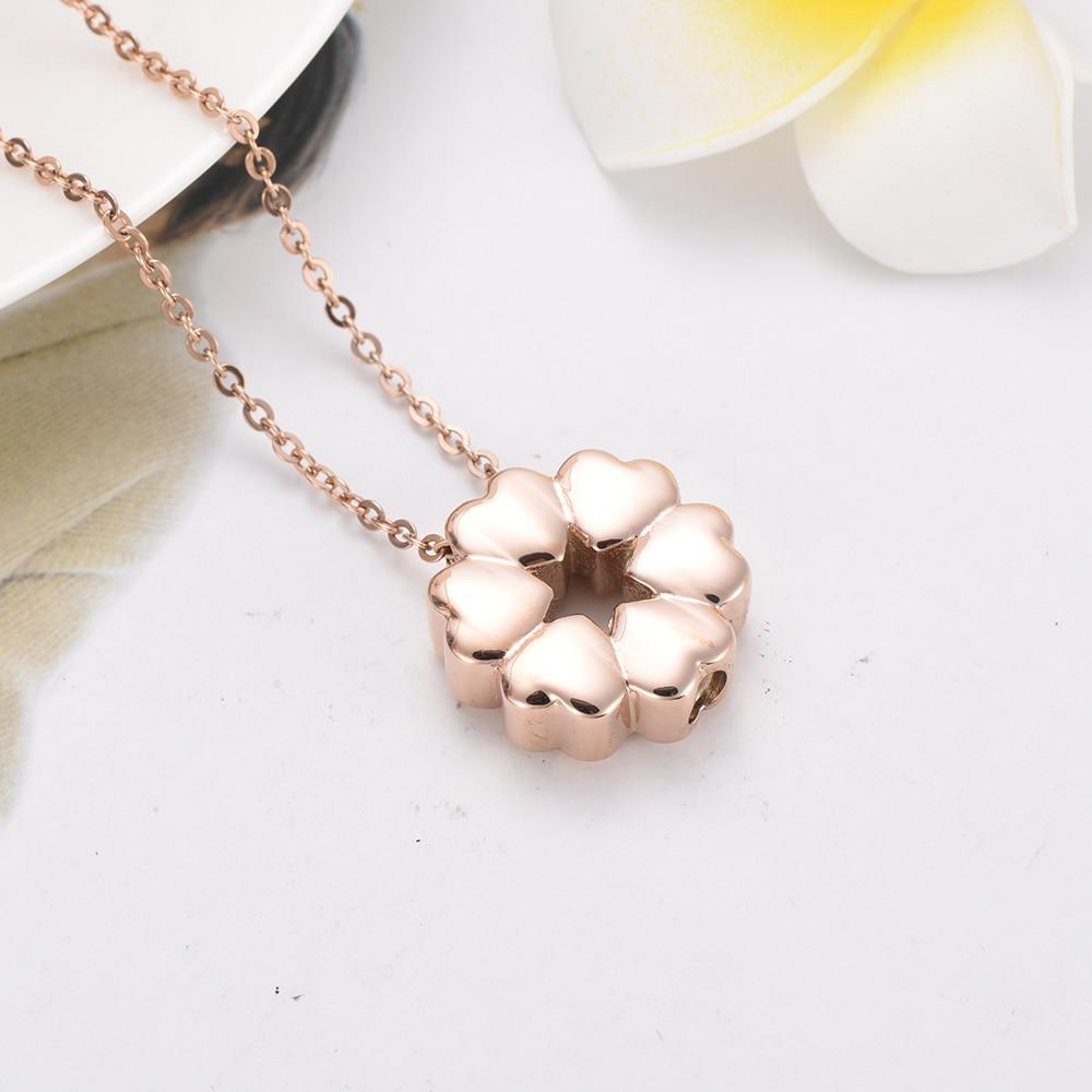 Cremation Necklace - Heart Flower Cremation Urn Necklace