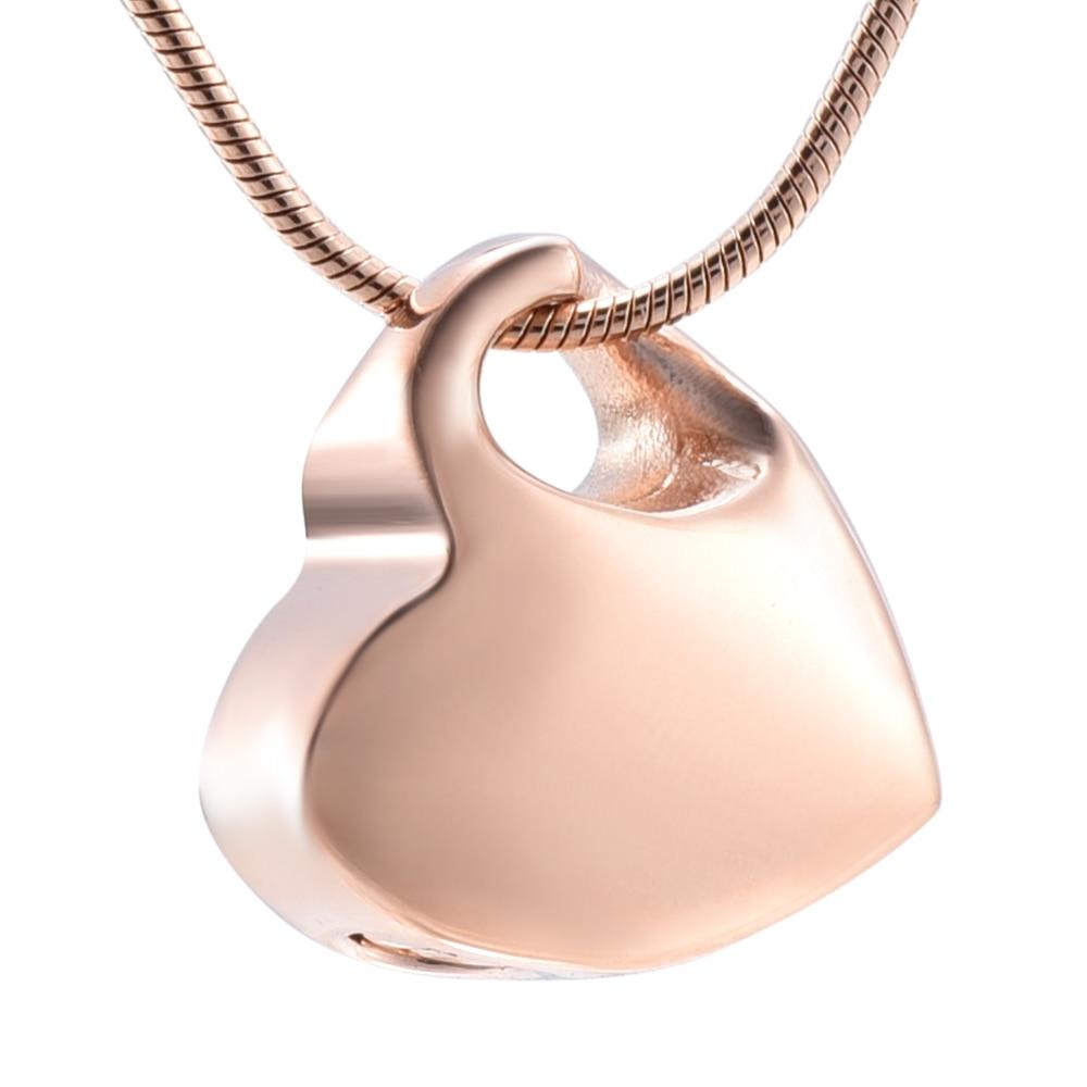 Cremation Necklace - Heart Shaped Cremation Urn Necklace