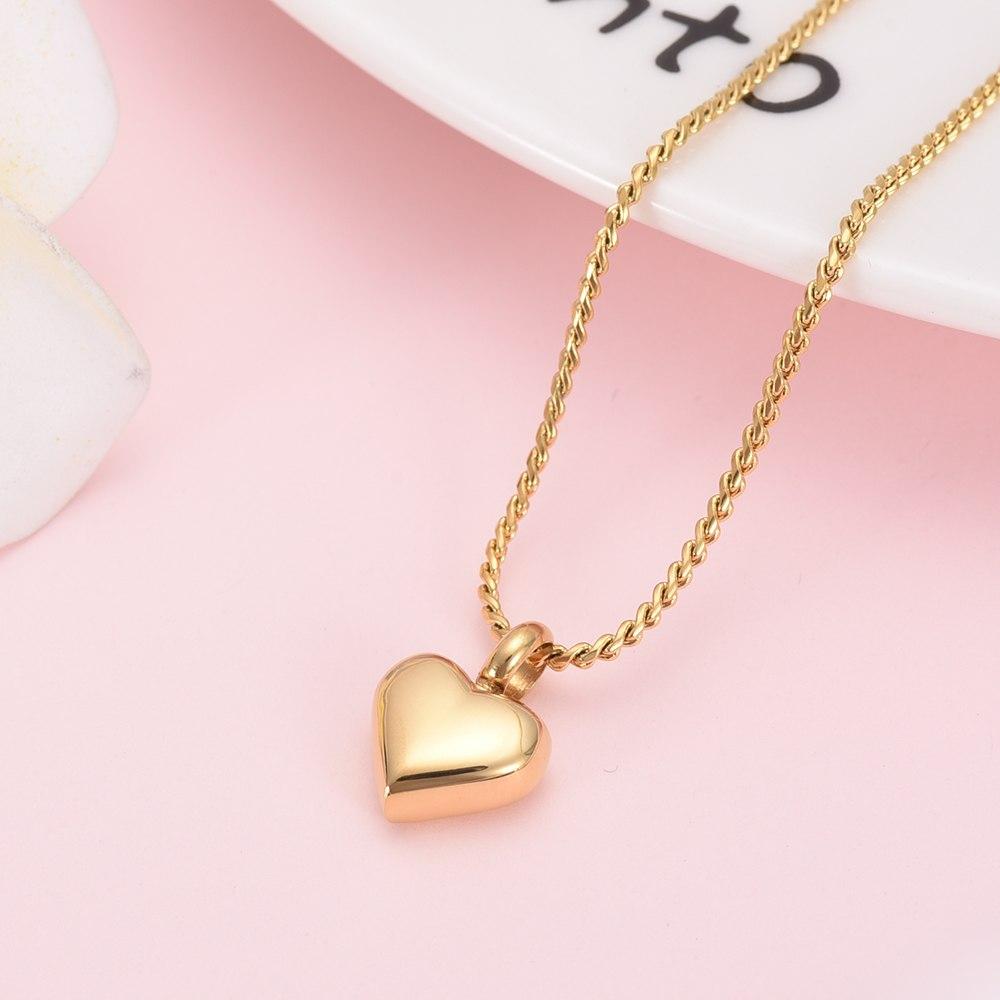 Cremation Necklace - Heart Shaped Cremation Urn Necklace