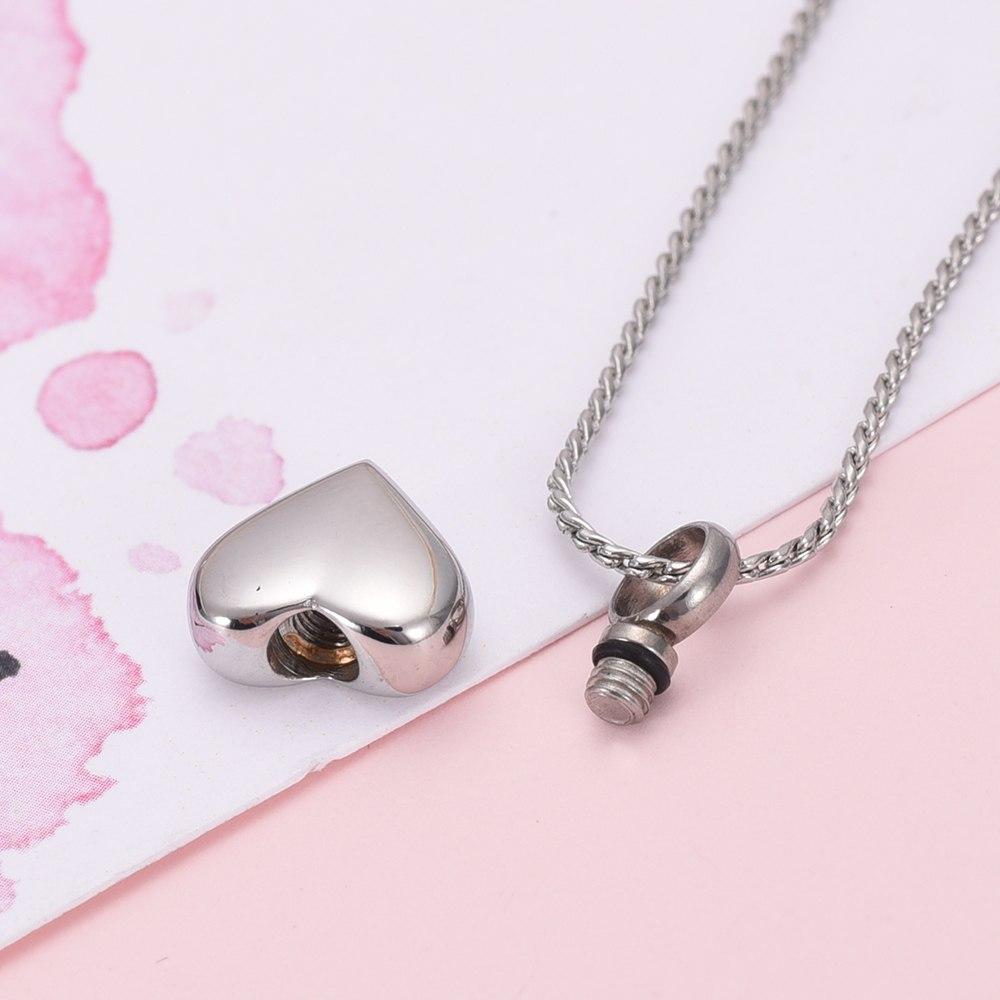 Cremation Necklace - Heart Shaped Cremation Urn Necklace