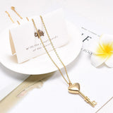 Cremation Necklace - Heart Shaped Key Cremation Urn Necklace