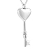 Cremation Necklace - Heart Shaped Key Cremation Urn Necklace