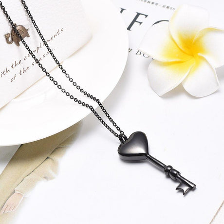 Heart shaped on sale key necklace
