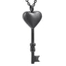 Cremation Necklace - Heart Shaped Key Cremation Urn Necklace