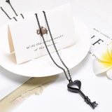 Cremation Necklace - Heart Shaped Key Cremation Urn Necklace